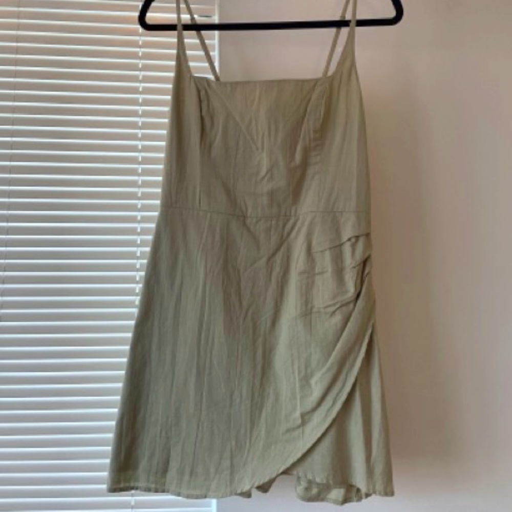NEW Abercrombie Green Square Neck Mini Dress Size M NEVER WORN